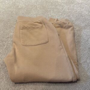TNA cozy af fleece sweat pants size M tan